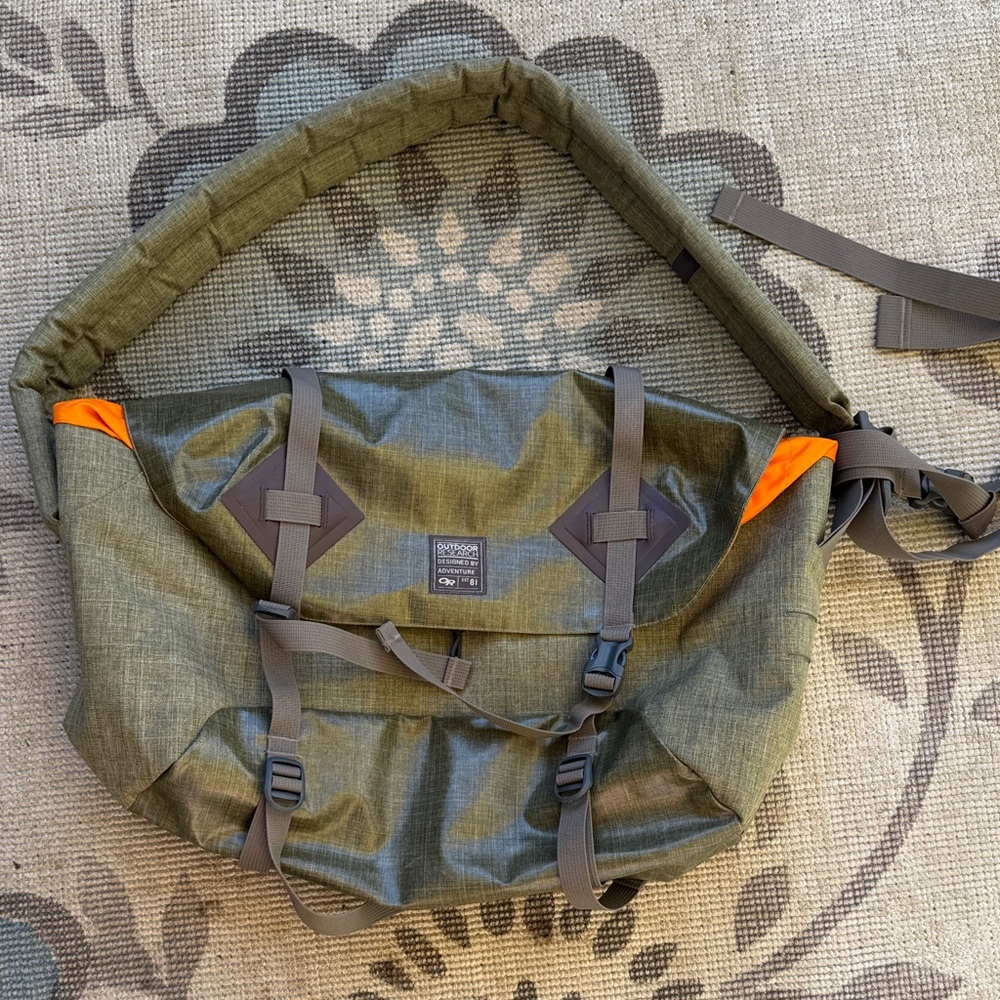 Outdoor Research Olive and Tangerine Messenger Bag